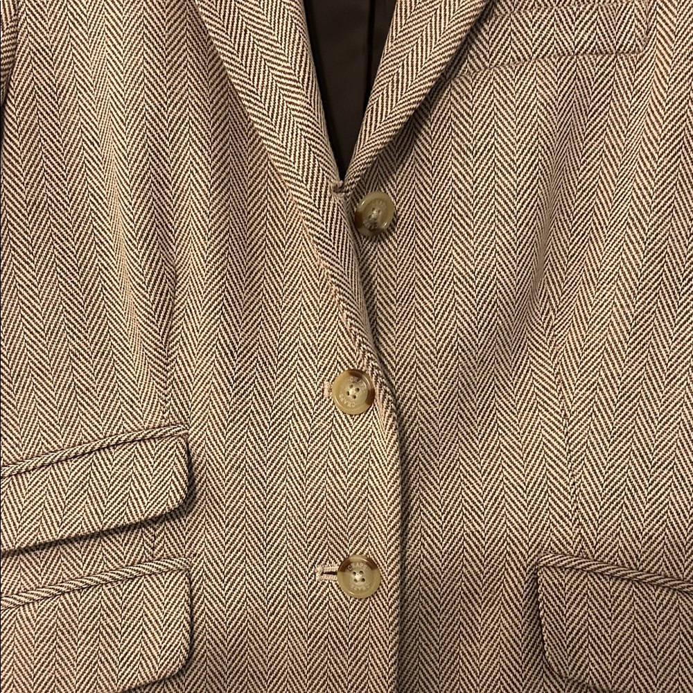 Chaps Tan Textured Blazer - Picture 3 of 6
